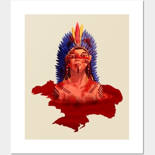 Indigenous Blood Brazil Posters and Art